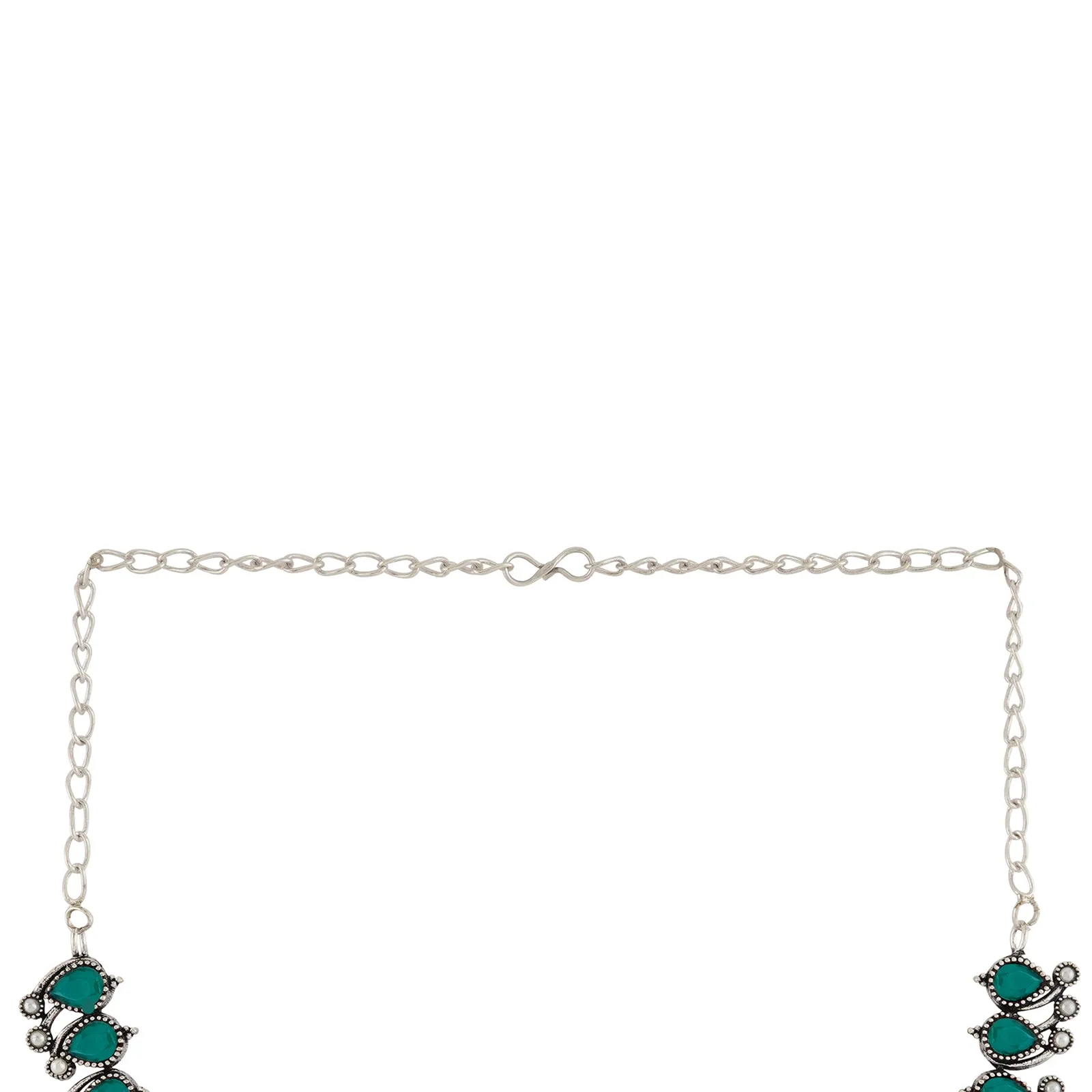 Teejh Classic Green and Ivory Oxidised set