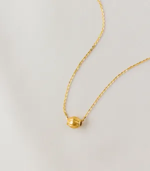 The Daligan Minimalist Chain Pendant Necklace In Gold Filigree