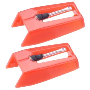 TheLAShop 2 Pcs Ruby Turntable Needle Replacement Record Player Stylus