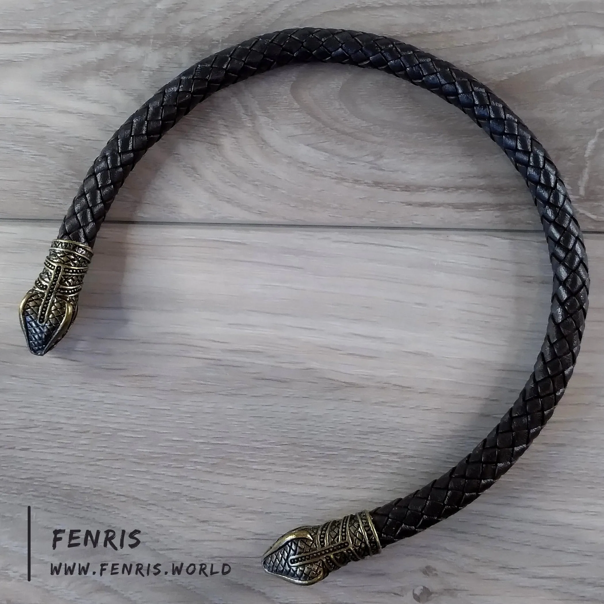 Torc Bronze Snake Brown Leather | Fenris