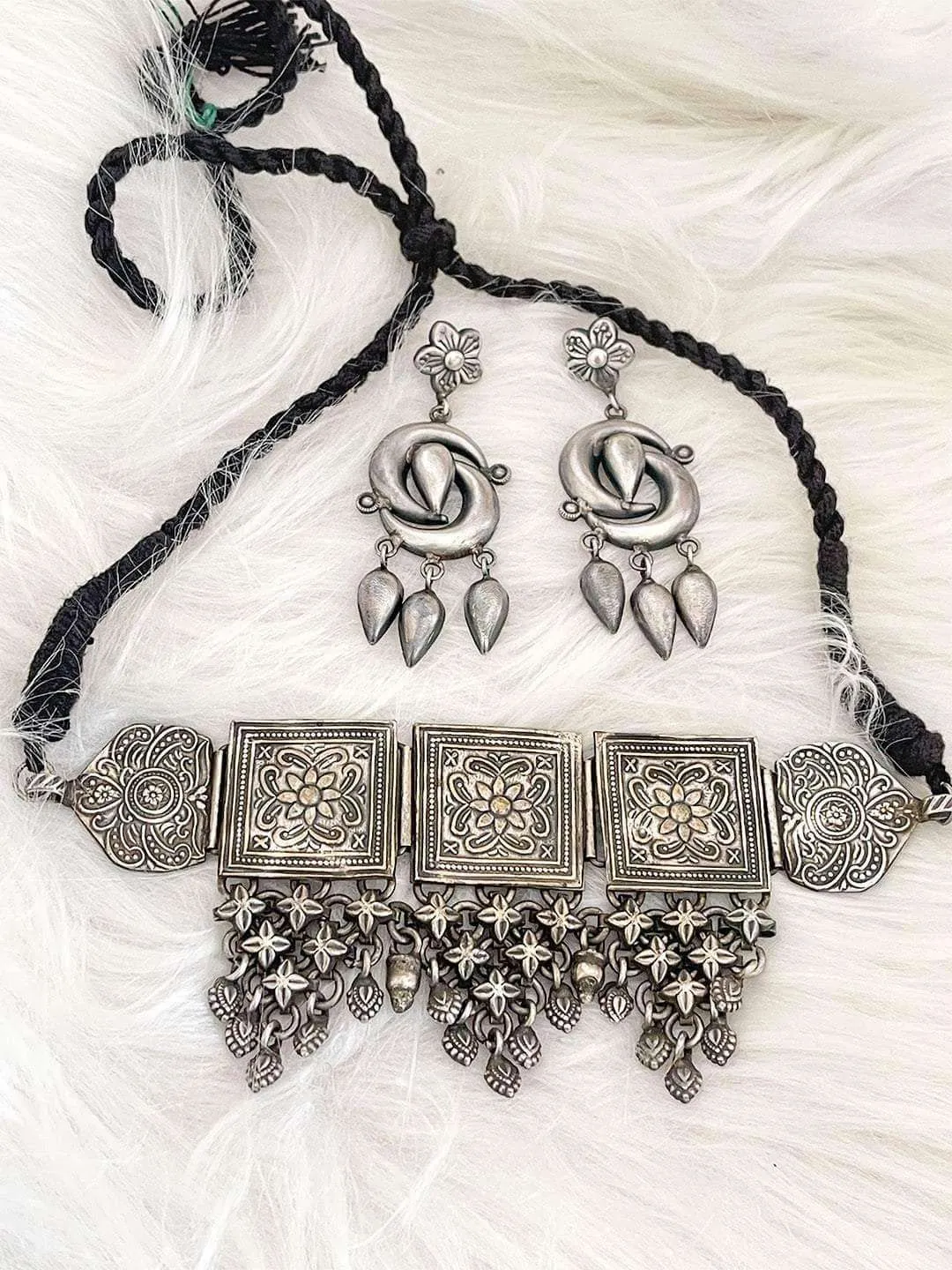 Tribal German Silver Vintage Choker