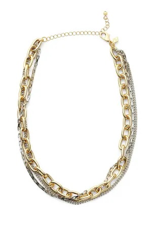 Tubular Multi Chain Short Necklace