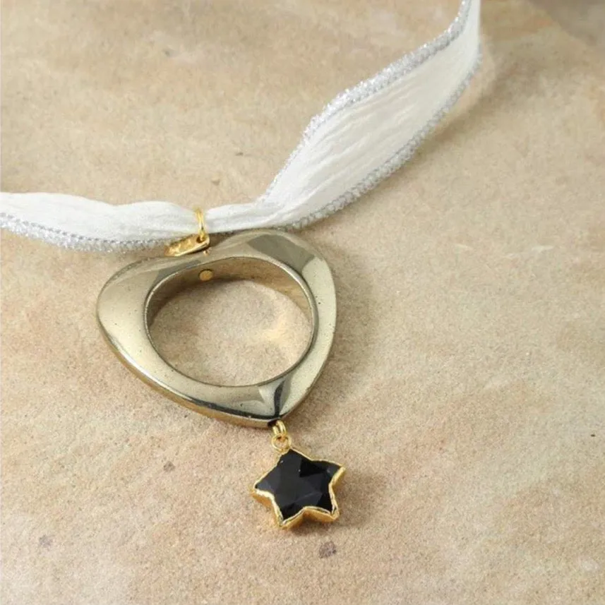 Vanessa Mooney The Ursa Silk Choker Gold