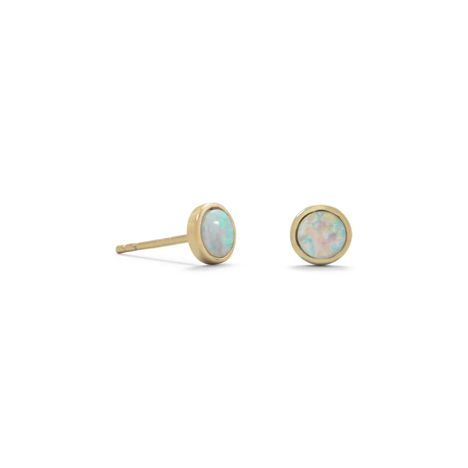 White Opal Studs