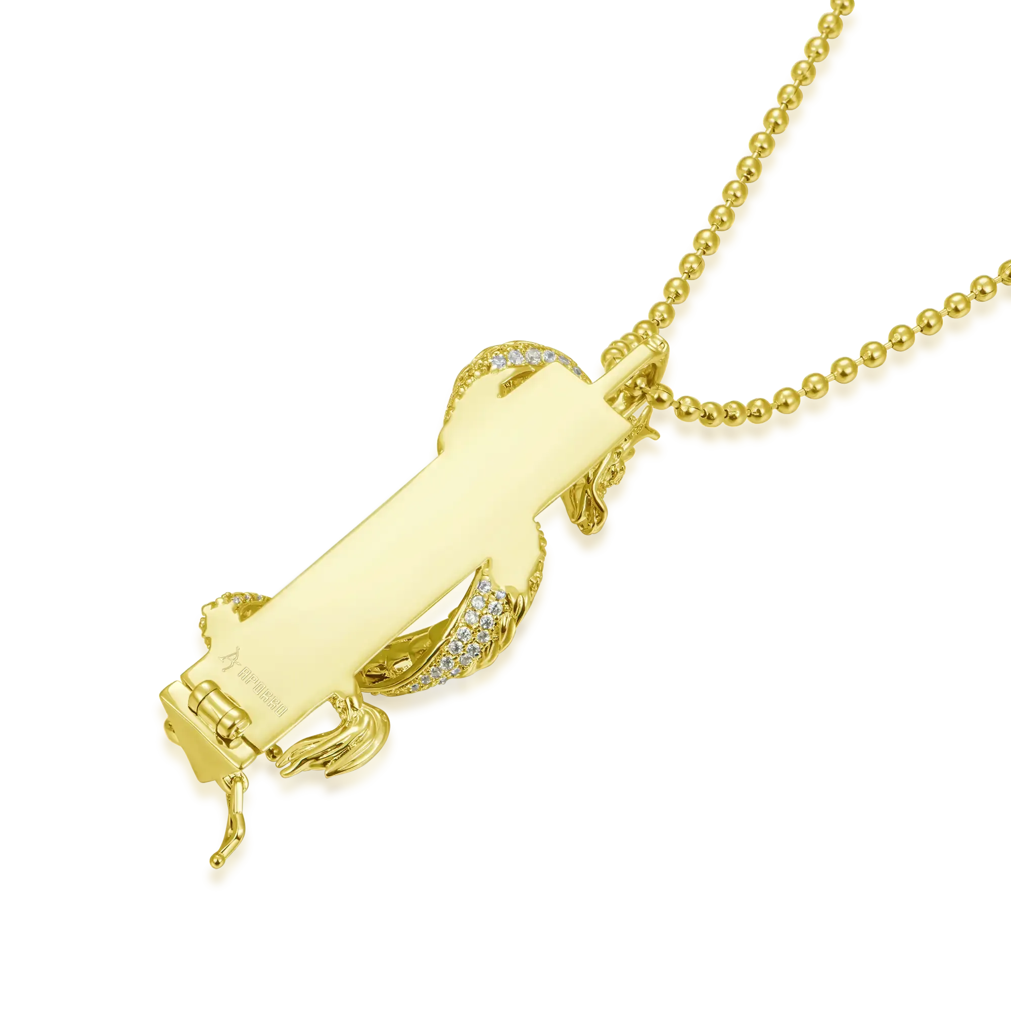 WONG Ⅱ Iced Out Jade Column Pendant